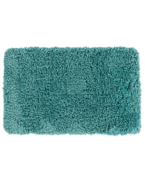 Tapis de bain uni moelleux microfibre (lagon) Tapis de bain uni moelleux microfibre (lagon)